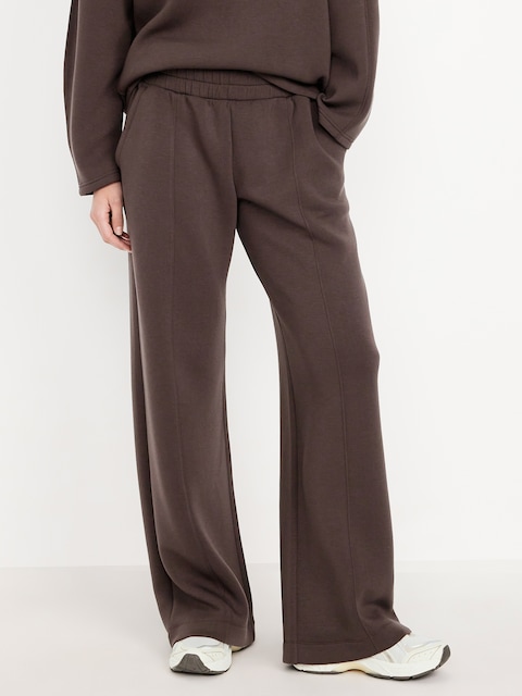 High-Waisted Bounce Fleece Wide-Leg Sweatpants