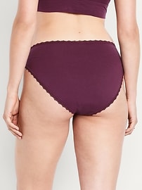 Image number 5 showing, High-Waisted Lace-Trim Bikini Underwear