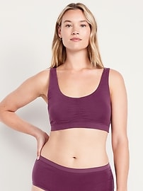 Image number 4 showing, Ruched Cotton Bralette