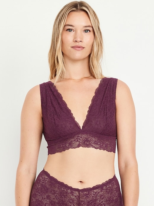 Image number 5 showing, V-Neck Lace Bralette