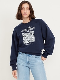 Image number 1 showing, SoComfy Oversized Graphic Raglan Sweatshirt