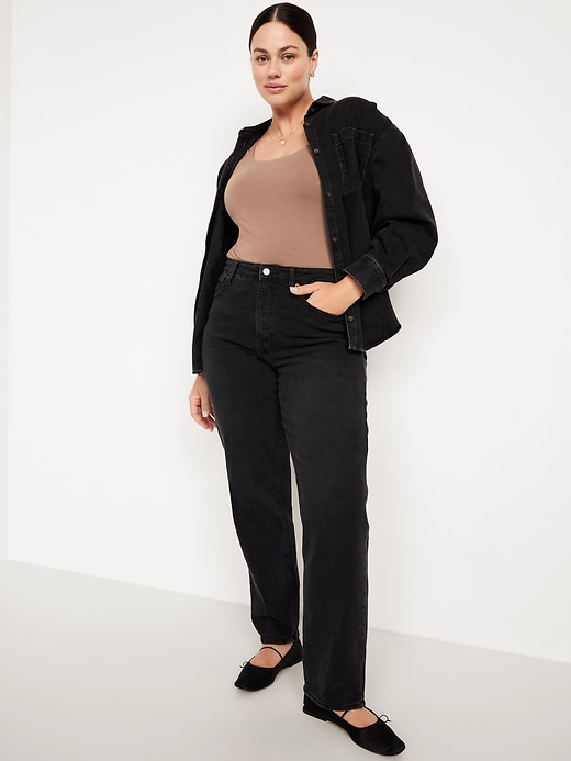 Image number 3 showing, Fitted Double-Layer Scoop-Neck Top