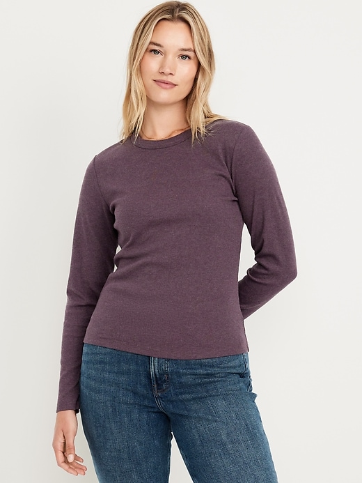 Image number 4 showing, Snug Long-Sleeve Crew-Neck T-Shirt
