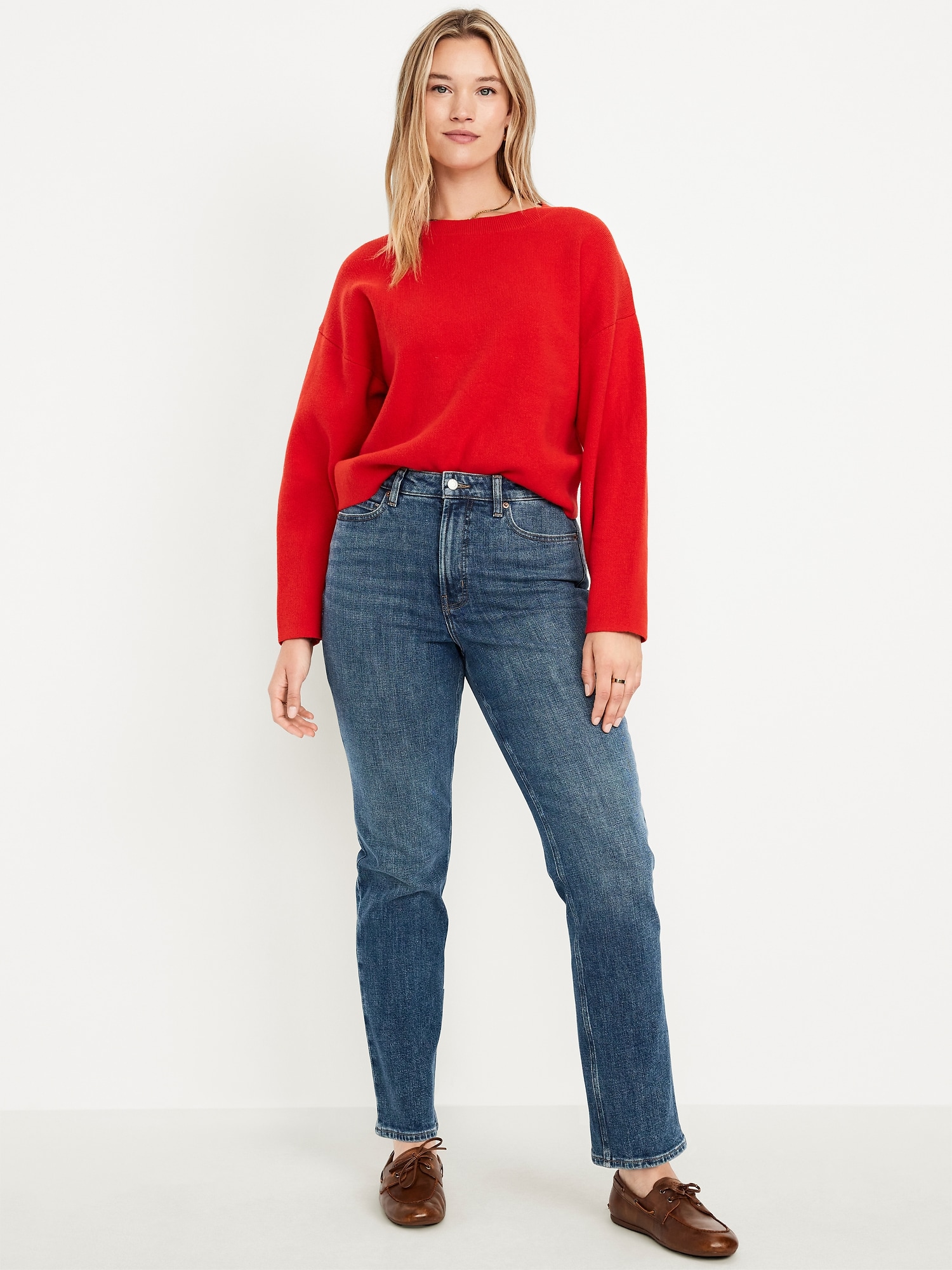 Extra High-Waisted Straight Jeans