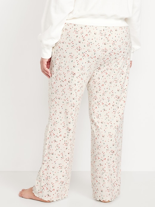 Image number 8 showing, High-Waisted Cozy Rib Pajama Pants