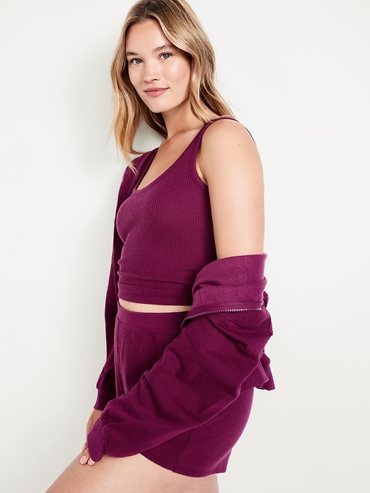 Image number 3 showing, Cozy Waffle Pajama Tank Top