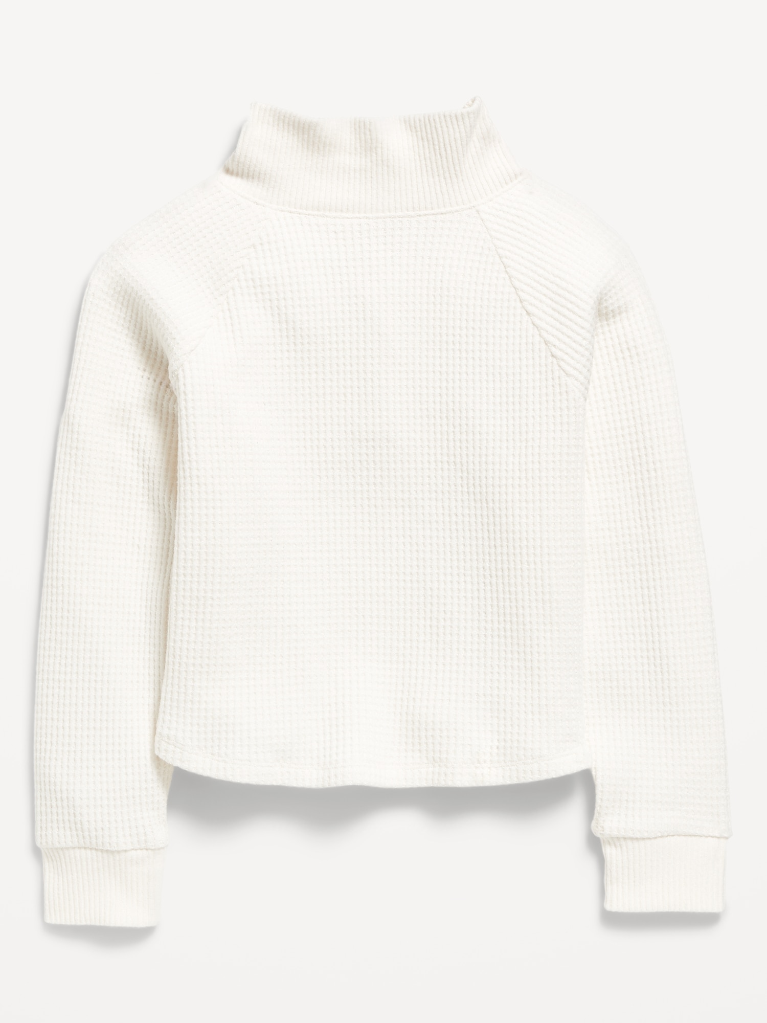 CozePlush Waffle-Knit Henley Top for Girls