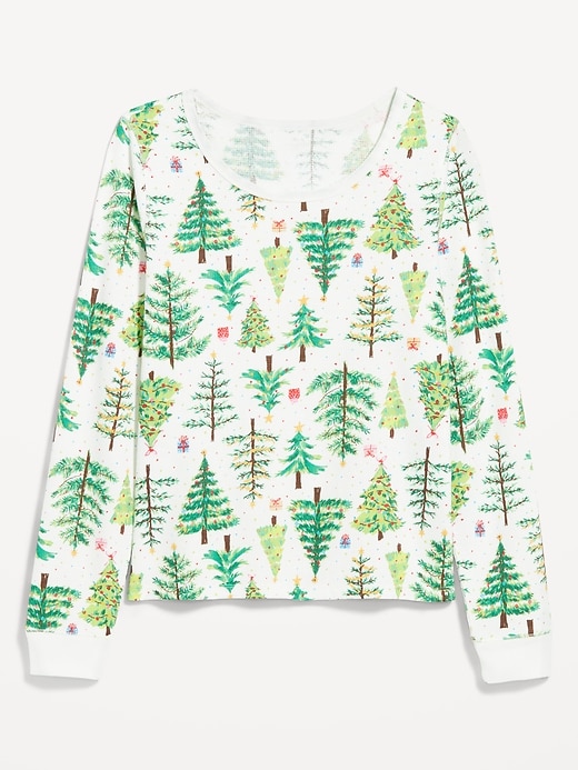Image number 7 showing, Scoop-Neck Waffle Pajama Top for Women