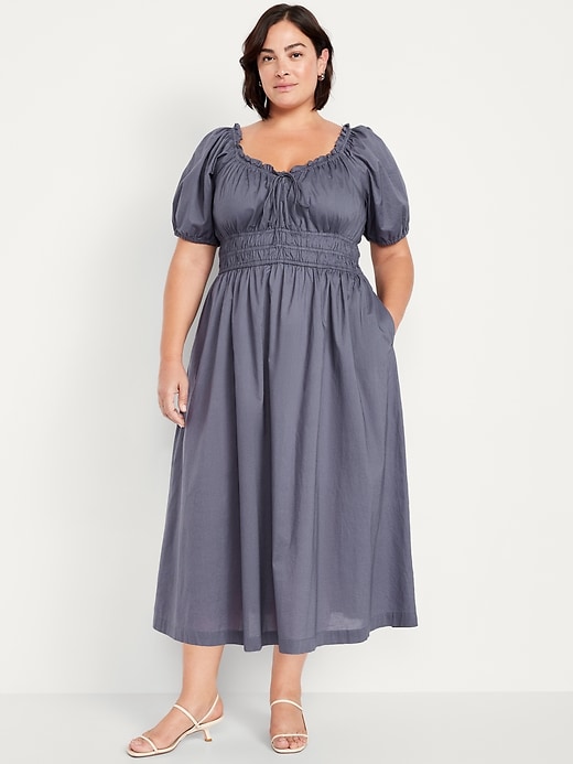 Image number 4 showing, Fit & Flare Puff-Sleeve Midi Dress