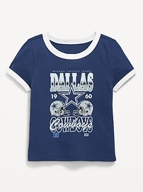Image number 1 showing, NFL™ Dallas Cowboys™ Fitted Graphic Ringer T-Shirt for Girls