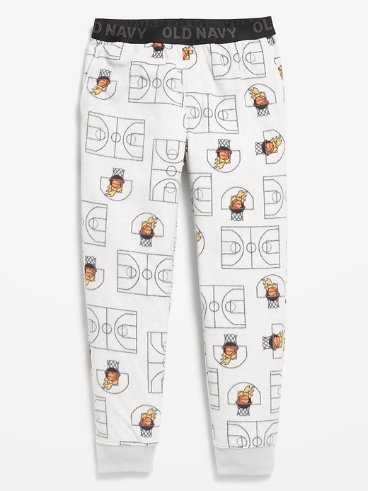 Image number 1 showing, Printed Microfleece Pajama Jogger Pants for Boys