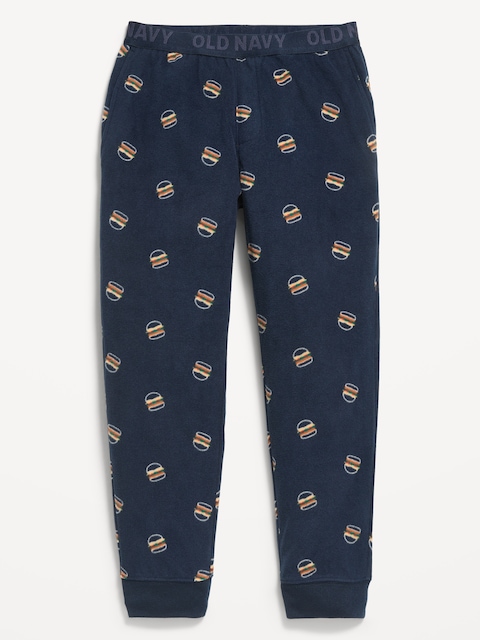 Printed Microfleece Pajama Jogger Pants for Boys