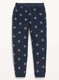 Image number 1 showing, Printed Microfleece Pajama Jogger Pants for Boys