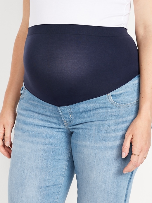 Image number 5 showing, Maternity Full-Panel OG Straight Jeans
