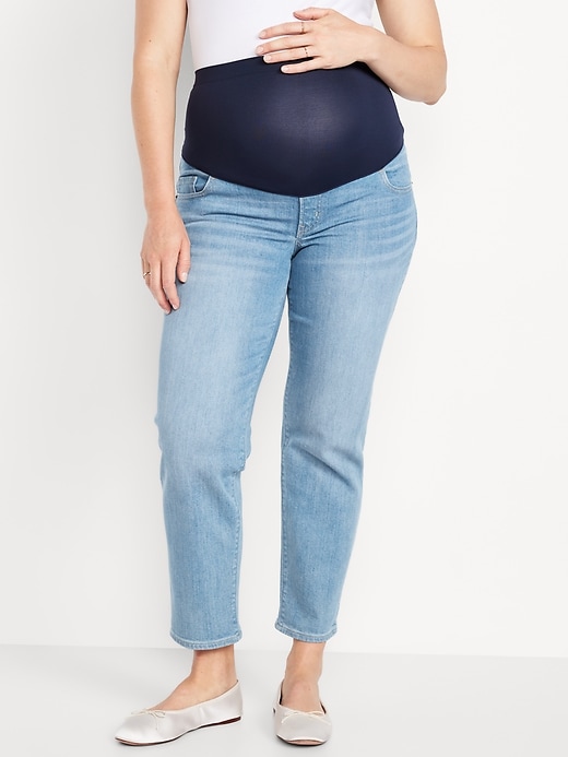 Image number 3 showing, Maternity Full-Panel OG Straight Jeans