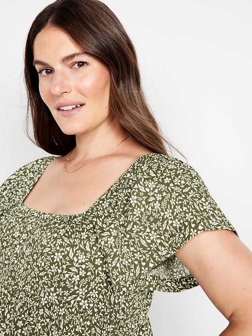 Image number 3 showing, Maternity Square-Neck Mini Dress