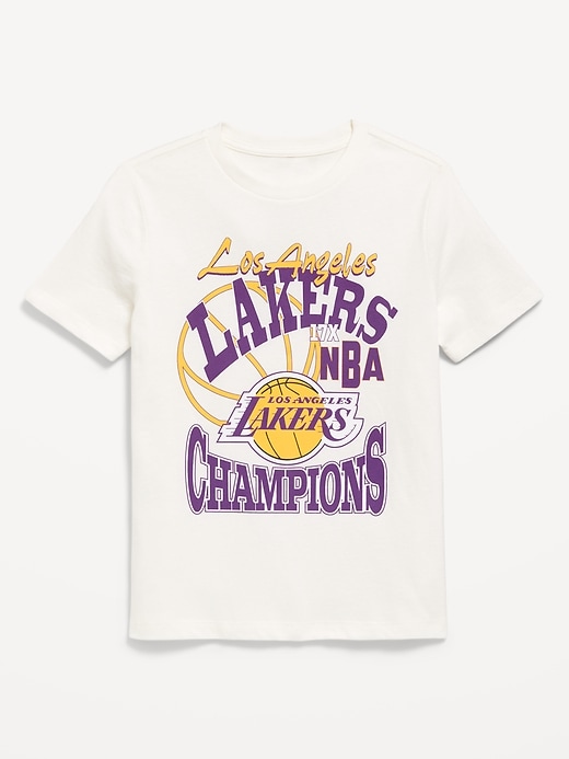 Image number 1 showing, NBA© Los Angeles Lakers© Gender-Neutral Graphic T-Shirt for Kids