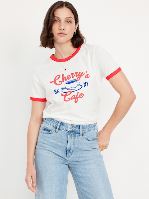EveryWear Graphic Ringer T-Shirt - Cherry'S Cafe