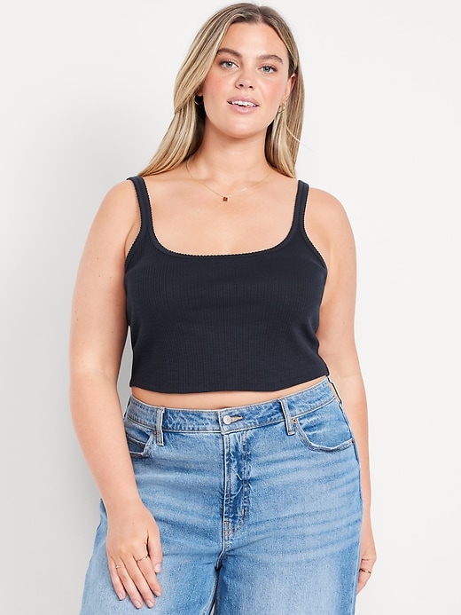 Image number 6 showing, Cropped Pointelle Cami Top