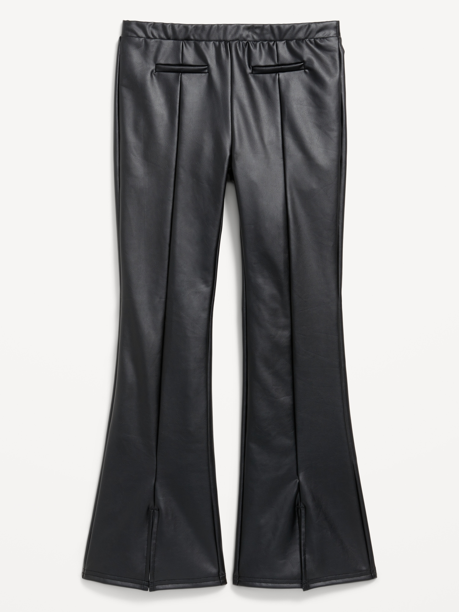 Faux-Leather Trouser Flare Leggings for Girls