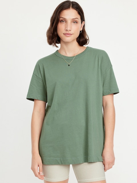 Oversized EveryWear Tunic T-Shirt - Dried Herb