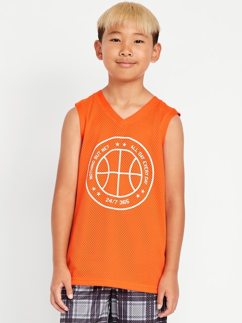 Mesh Graphic Tank Top for Boys