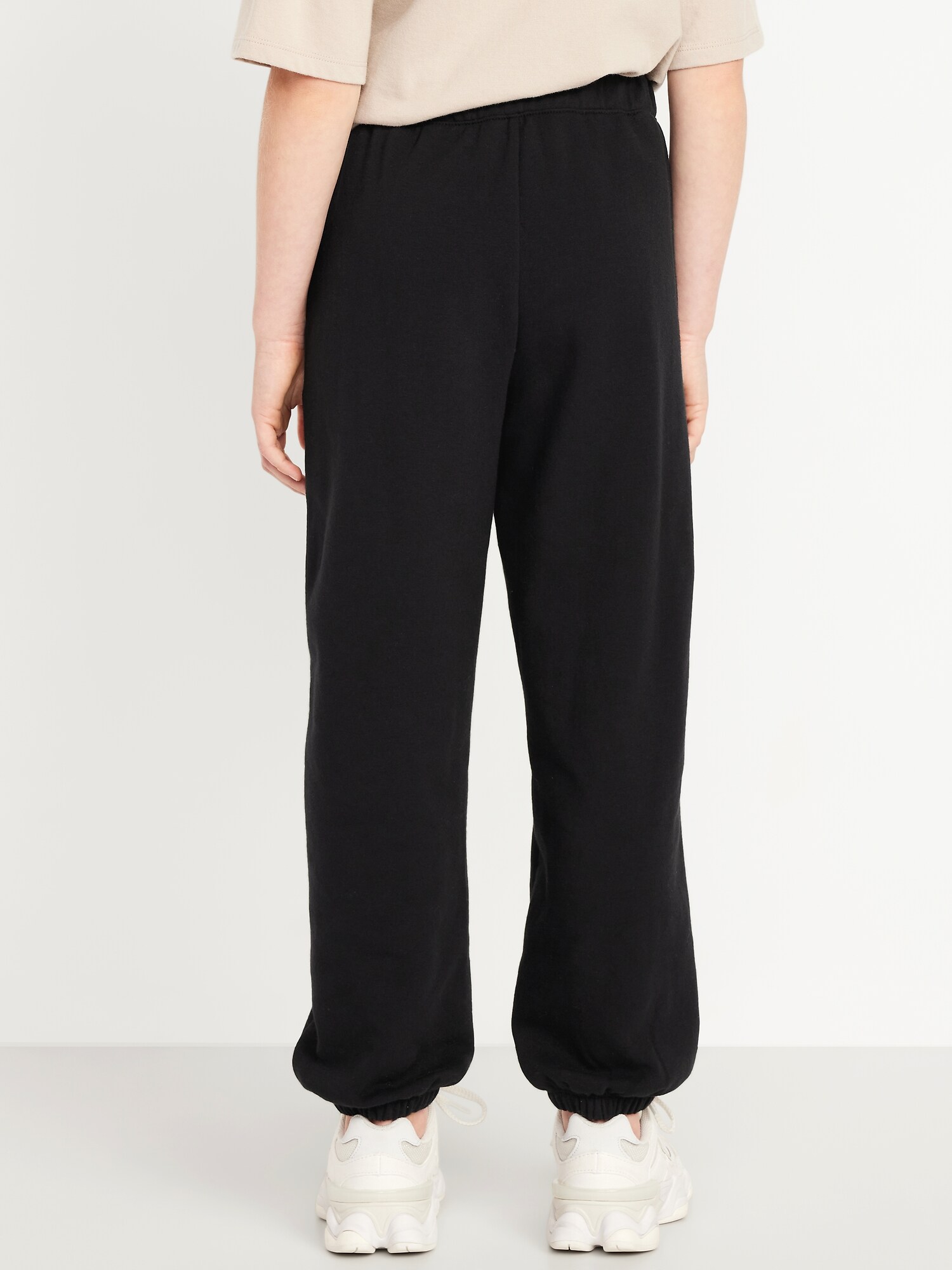 Брюки Old Navy Favorite Fleece High-Waisted Jogger Sweatpants для девочек, цвет: Чёрный — фото 2