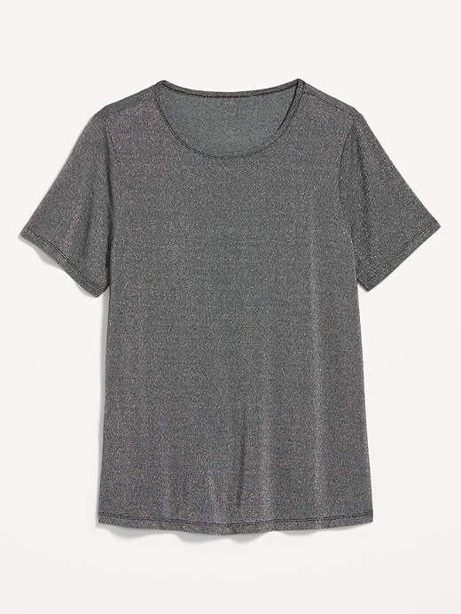 Image number 8 showing, Luxe Crew-Neck Shine T-Shirt