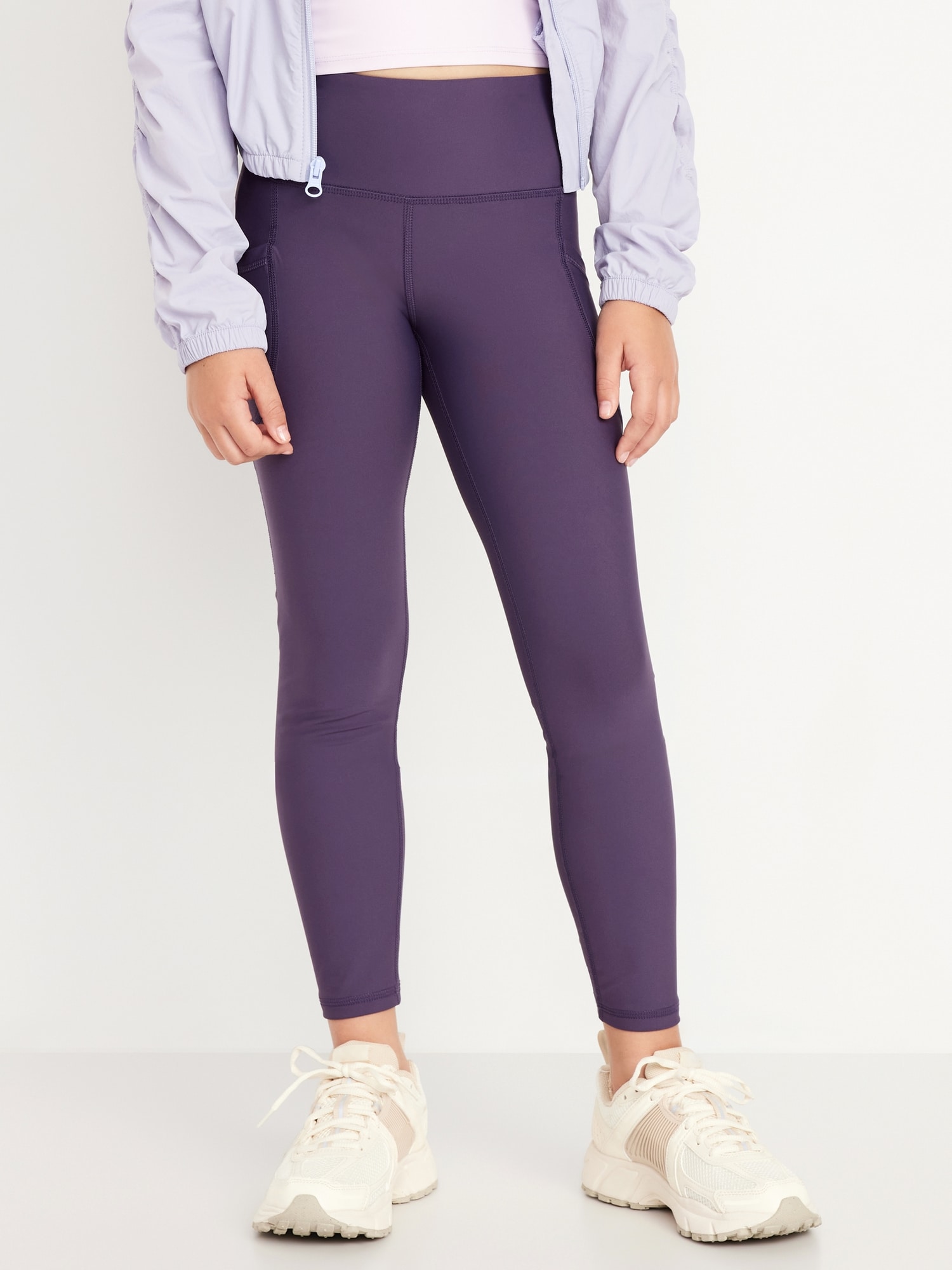 High-Waisted PowerSoft 7/8-Length Side-Pocket Leggings for