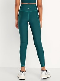 Image number 2 showing, High-Waisted PowerSoft 7/8-Length Side-Pocket Leggings for Girls