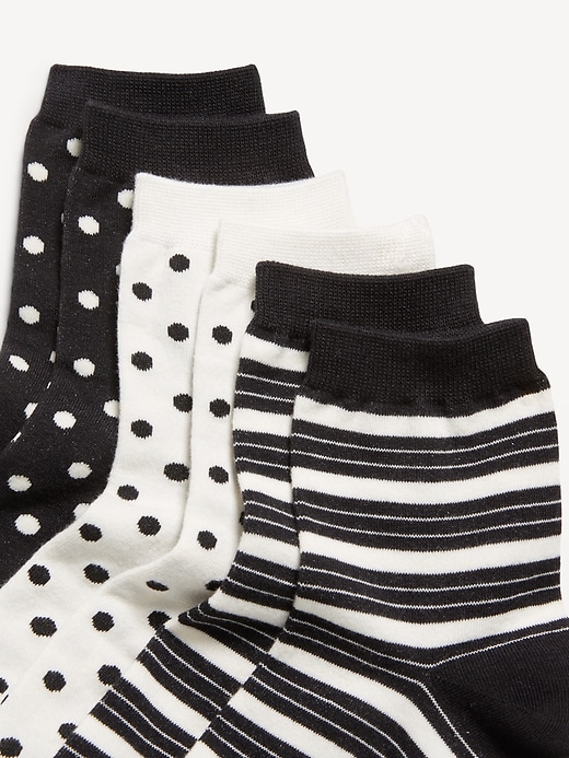Image number 2 showing, Novelty Quarter Crew Socks 3-Pack for Women