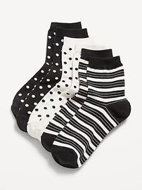 Image number 1 showing, Novelty Quarter Crew Socks 3-Pack for Women