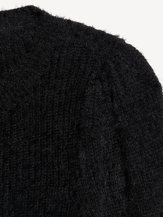 Image number 5 showing, Cropped Eyelash Cardigan Sweater