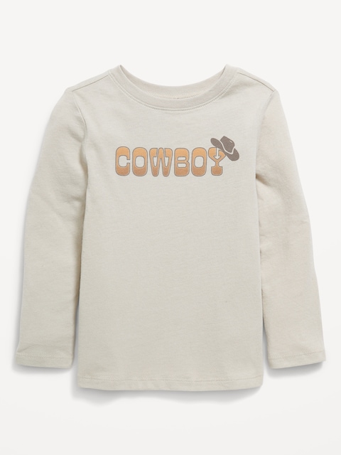 Long-Sleeve Unisex Graphic T-Shirt for Toddler - Stone