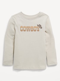 Image number 1 showing, Long-Sleeve Unisex Graphic T-Shirt for Toddler