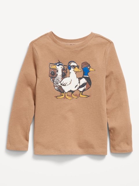 Long-Sleeve Unisex Graphic T-Shirt for Toddler - Acacia