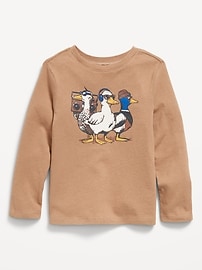 Image number 1 showing, Long-Sleeve Unisex Graphic T-Shirt for Toddler