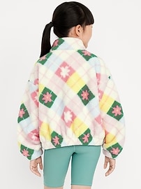 Image number 2 showing, Oversized Sherpa Zip Jacket for Girls