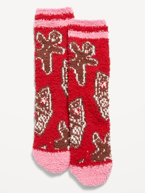 Cozy Crew Socks for Women - Holiday Stripes
