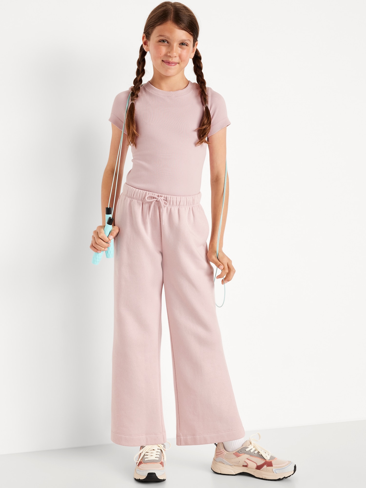 Fitted Seamless Ribbed Performance Top for Girls