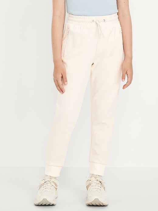 Image number 1 showing, Slim High-Waisted Dynamic Fleece Joggers for Girls
