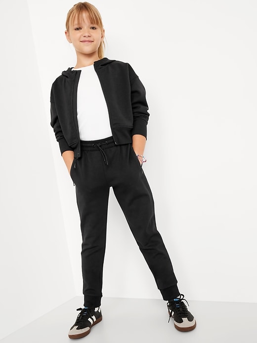 Image number 3 showing, Slim High-Waisted Dynamic Fleece Joggers for Girls
