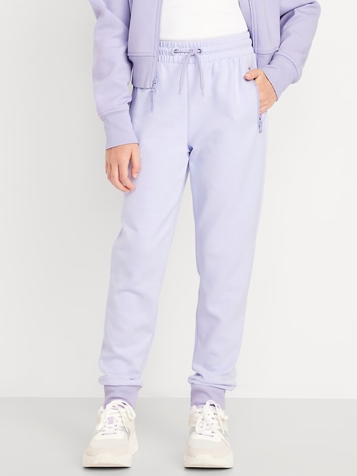 Image number 1 showing, Slim High-Waisted Dynamic Fleece Joggers for Girls