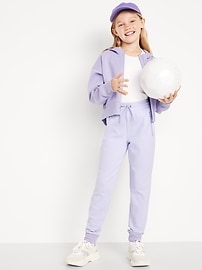 Image number 3 showing, Slim High-Waisted Dynamic Fleece Joggers for Girls