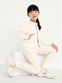 Image number 3 showing, Slim High-Waisted Dynamic Fleece Joggers for Girls