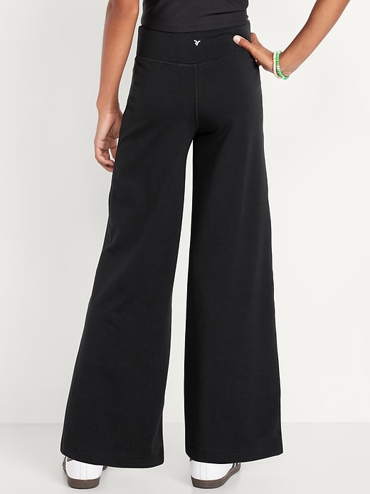 Image number 2 showing, High-Waisted PowerChill Crossover Wide-Leg Leggings for Girls