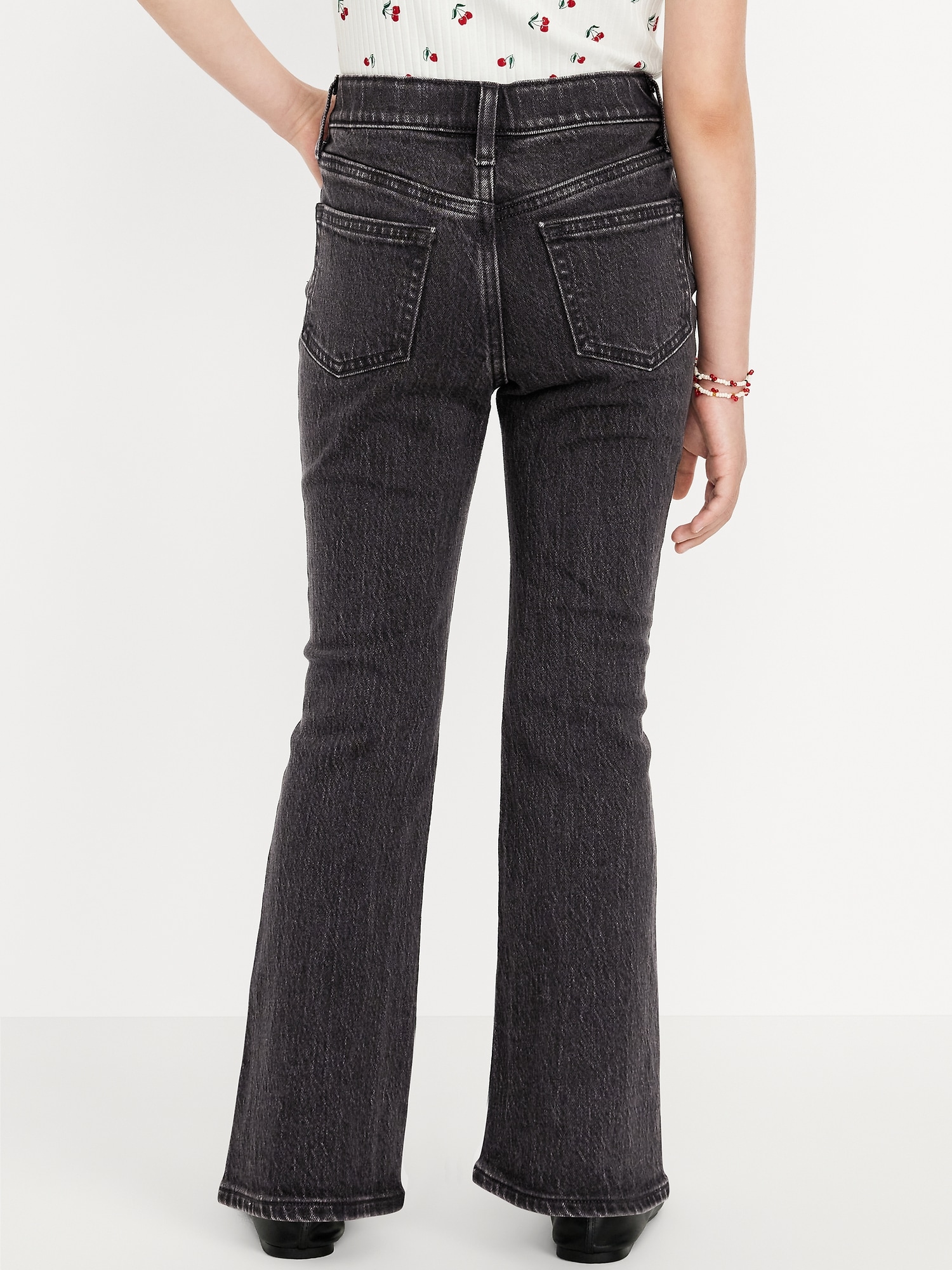 Wow High-Waisted Flare Jeans for Girls
