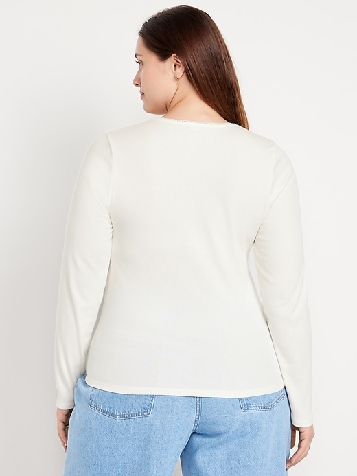 Image number 8 showing, Long-Sleeve Square-Neck Top