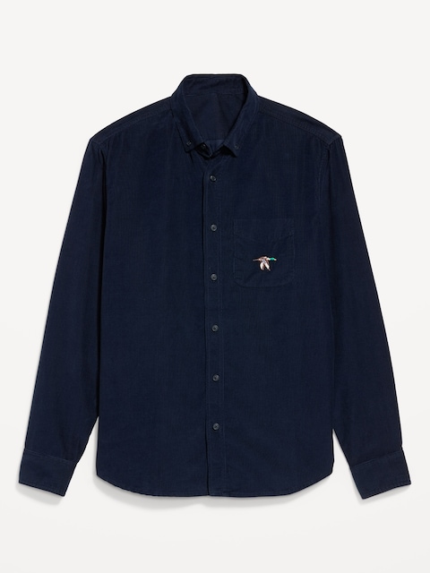 Classic Fit Everyday Corduroy Shirt - Navy