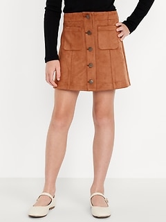 High-Waisted Full-Length Fleece Leggings for Girls